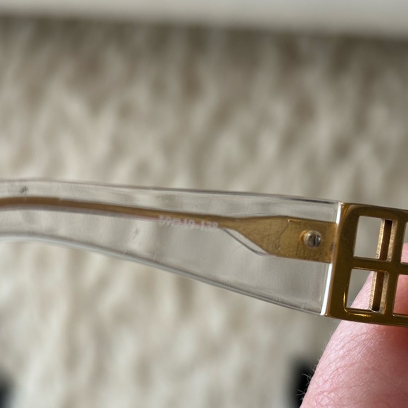 Linda Farrow 388 Clear Yellow Gold oversized Sunglasses - Picture 9 of 10